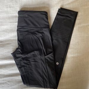 Lululemon fleece lined running reflective tight - size 6